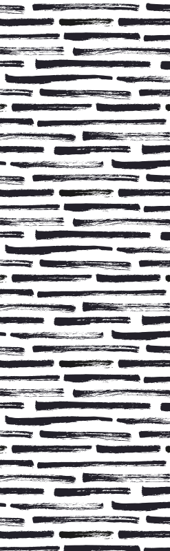 Bedroom carpet with vintage black lines on white - TenStickers