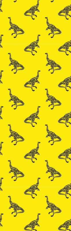 Brachiosaurus symbols on yellow bedroom carpet - TenStickers