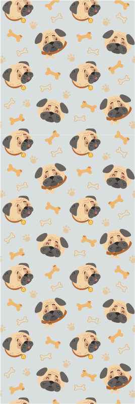 Bedroom carpet with british bulldog puppies pattern - TenStickers