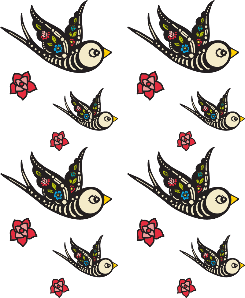 Bedroom carpet mexican little birds - TenStickers