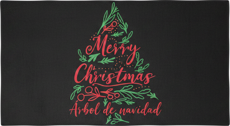 Bedroom carpet merry christmas tree - TenStickers