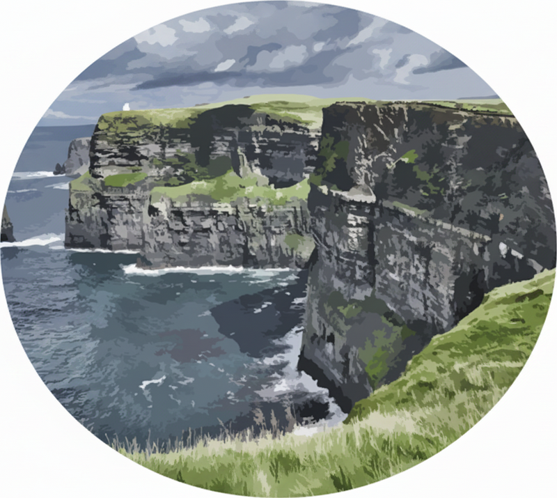 Bedroom carpet inspired by irish cliffs - TenStickers