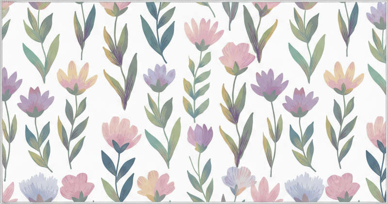 Bedroom carpet nordic style flower wall decal - TenStickers