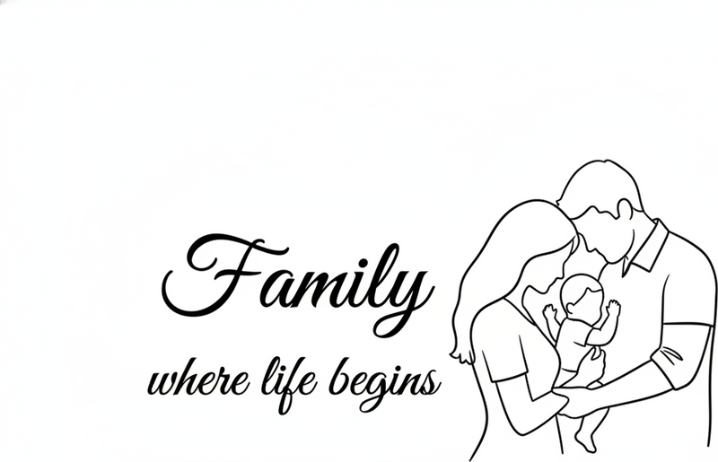 Bedroom carpet family where life begins - TenStickers