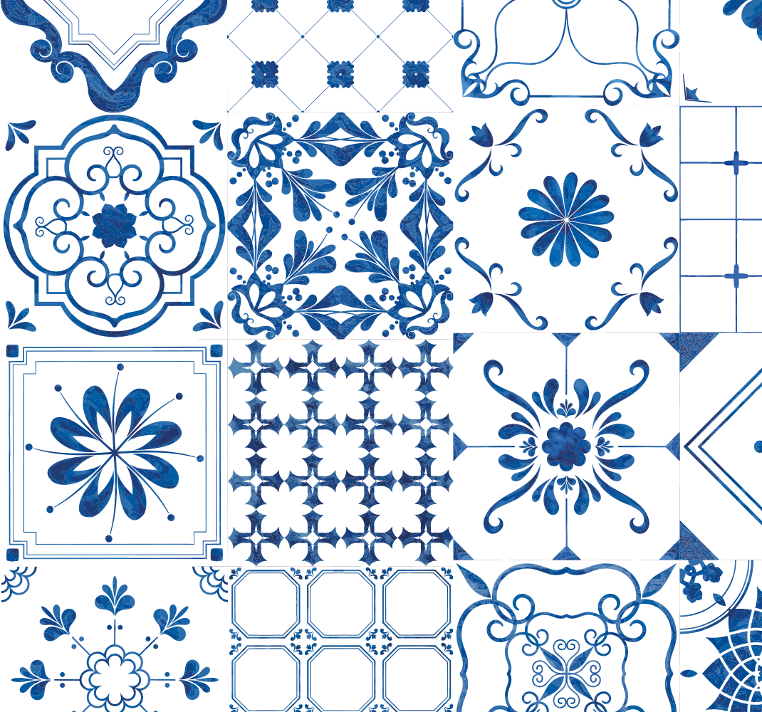 Nordic rug inspired by nordic tiles - TenStickers