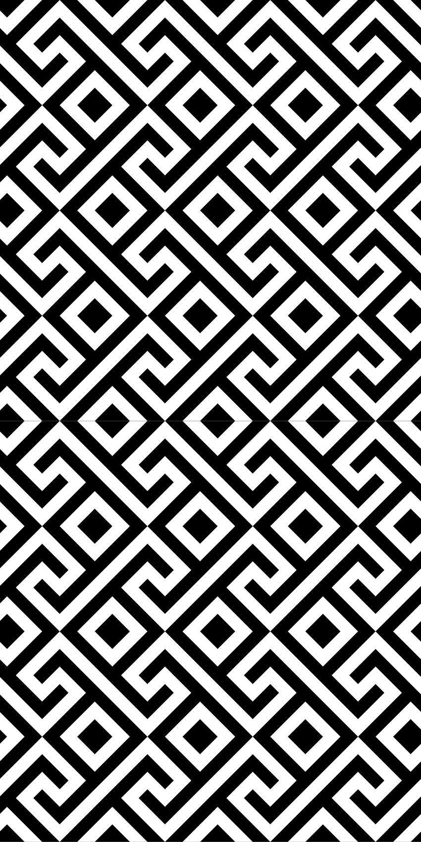 Nordic rug with a black and white geometric design - TenStickers