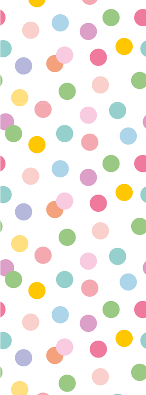 Nordic rug with colorful painted dots on white - TenStickers