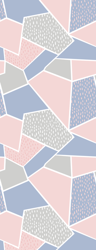 Nordic rug in soft pastel geometric design - TenStickers