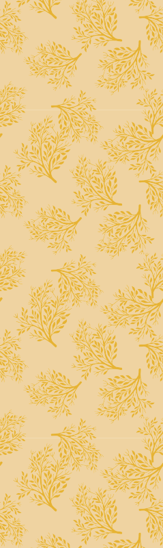 Nordic rug with orange tree design - TenStickers