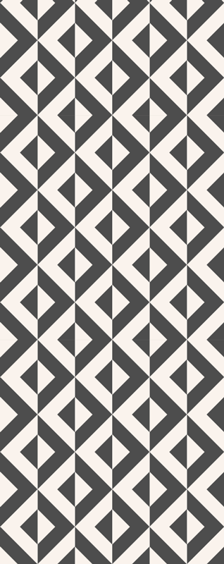 Nordic rug in geometric black and white design - TenStickers