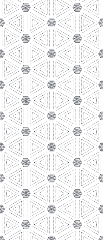 Nordic rug with geometric triangle pattern - TenStickers