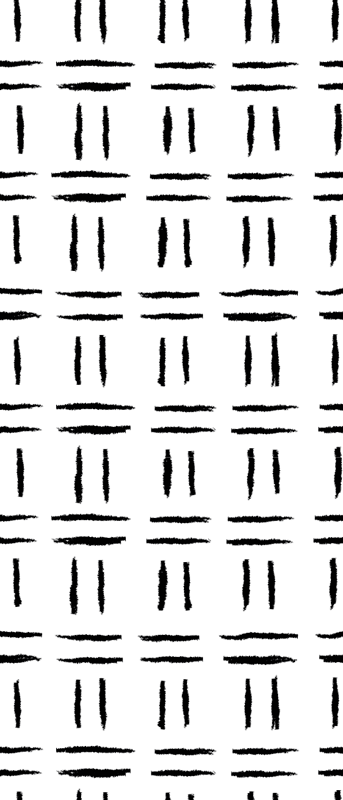 Nordic rug with irregular black lines pattern - TenStickers