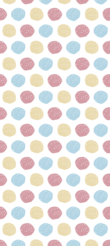 Nordic rug in pastel polka dot design - TenStickers
