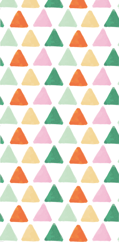 Nordic rug in pastel triangle pattern - TenStickers
