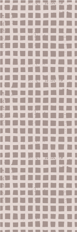 Nordic rug with checked pattern in warm brown - TenStickers