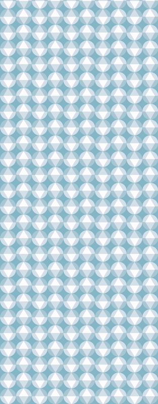 Nordic rug in blue patterned style - TenStickers