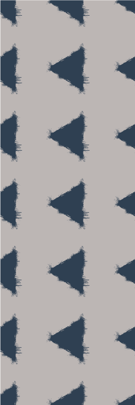 Nordic rug with blue japandi triangle pattern - TenStickers