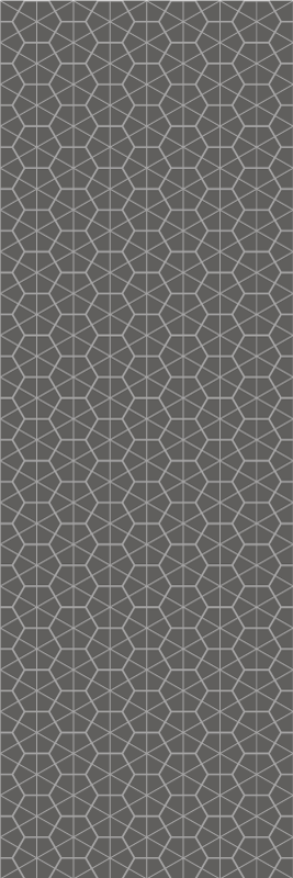 Nordic rug with minimalistic hexagonal japandi pattern - TenStickers