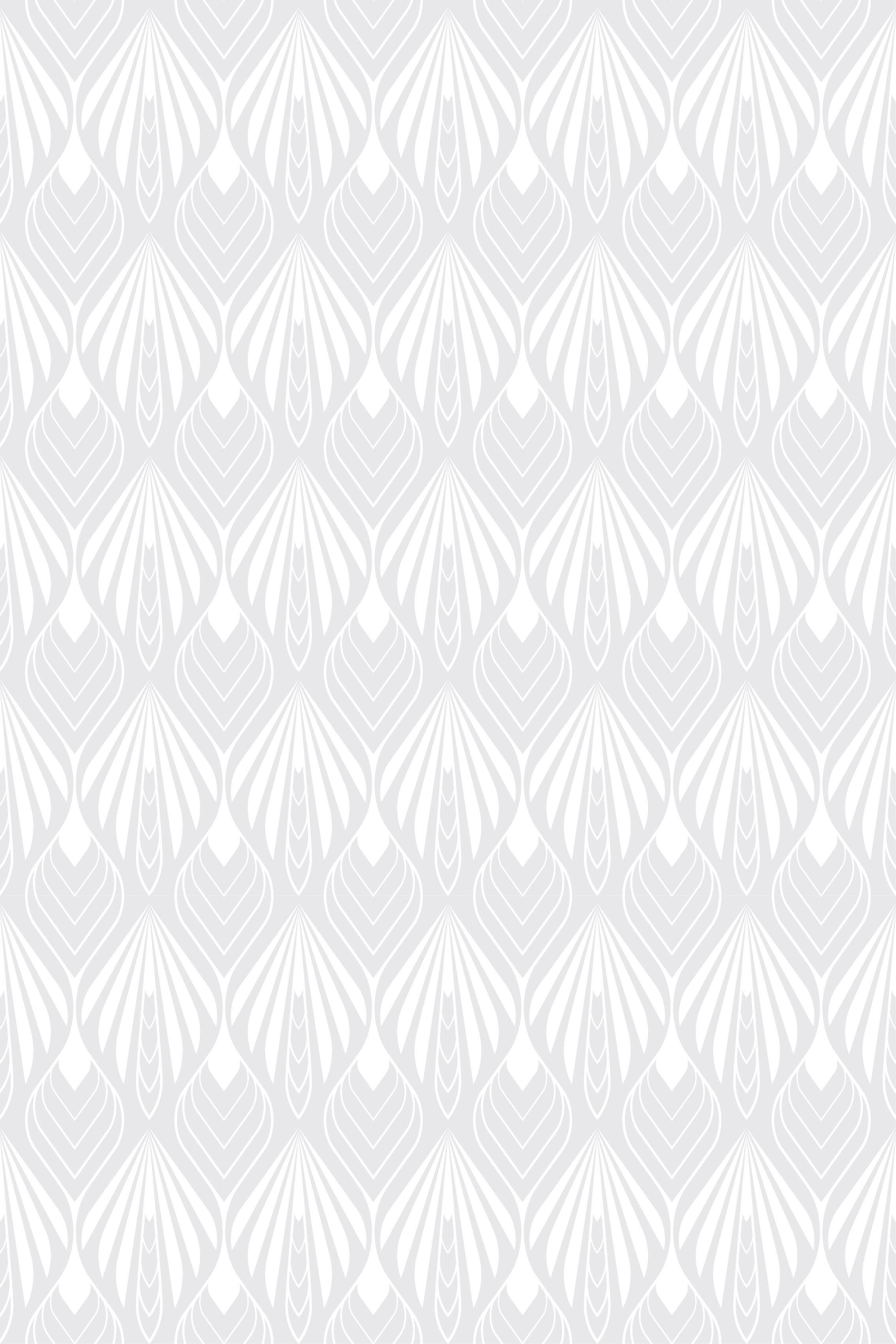 Nordic rug with white and grey leaf pattern - TenStickers