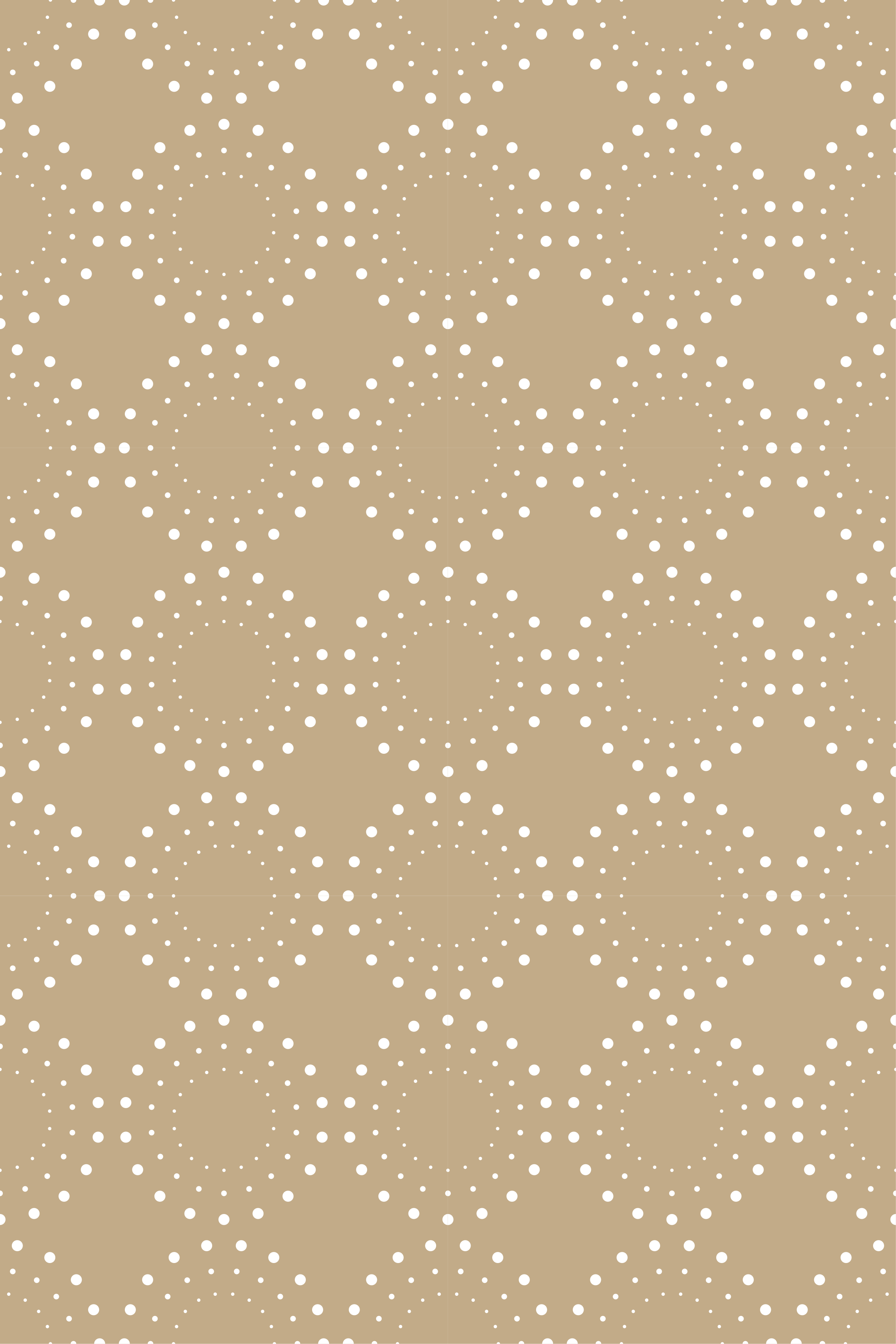 Nordic rug with light beige background and white circles - TenStickers