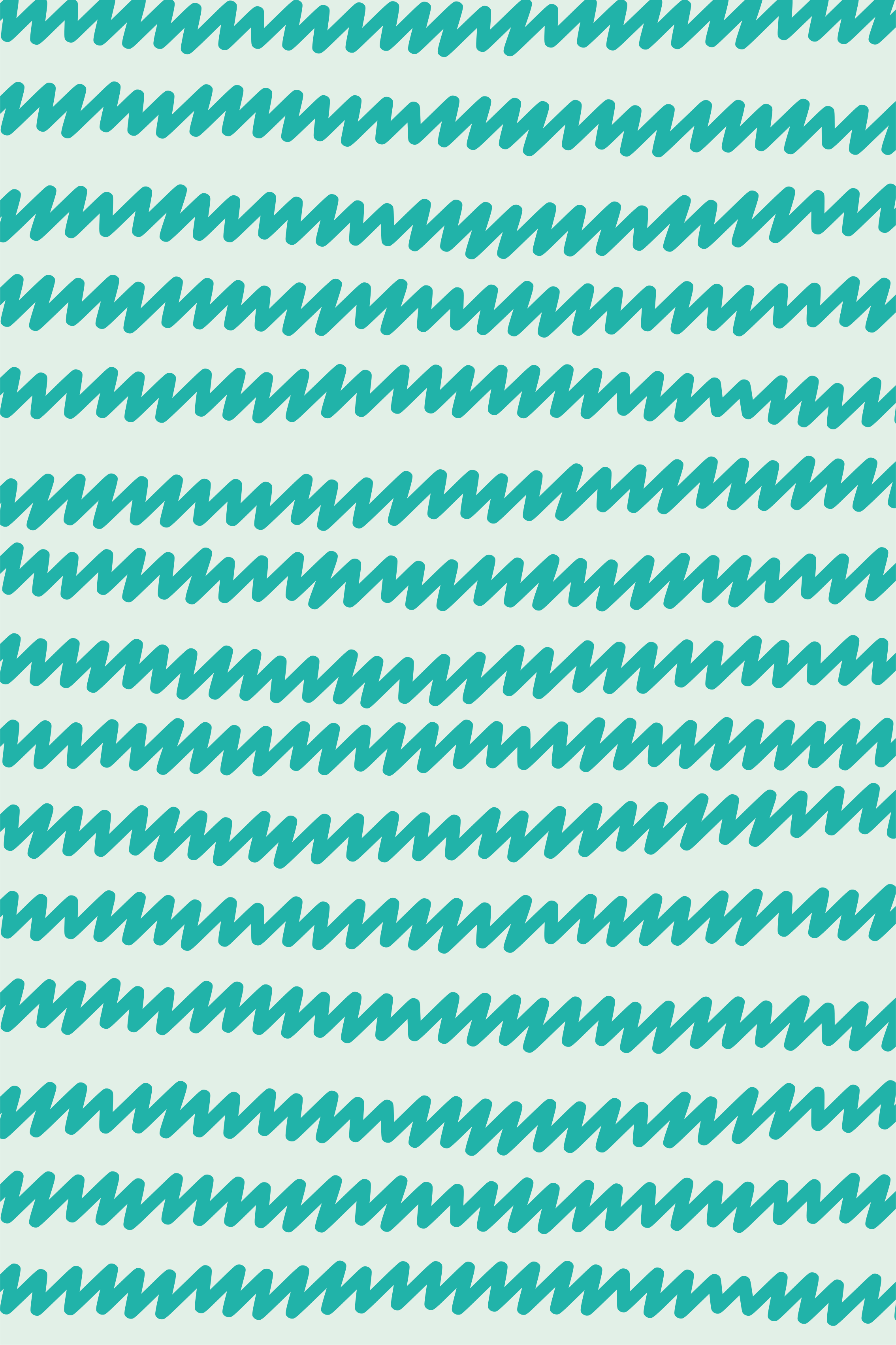 Nordic rug in aquamarine and white zigzag design - TenStickers