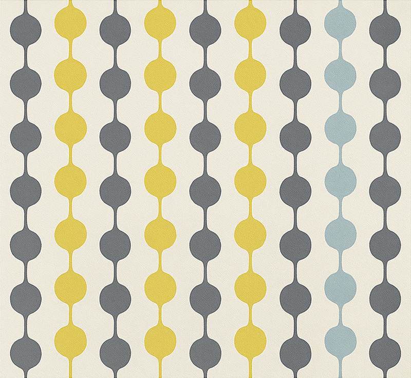 Nordic rug with vibrant hanging circles - TenStickers