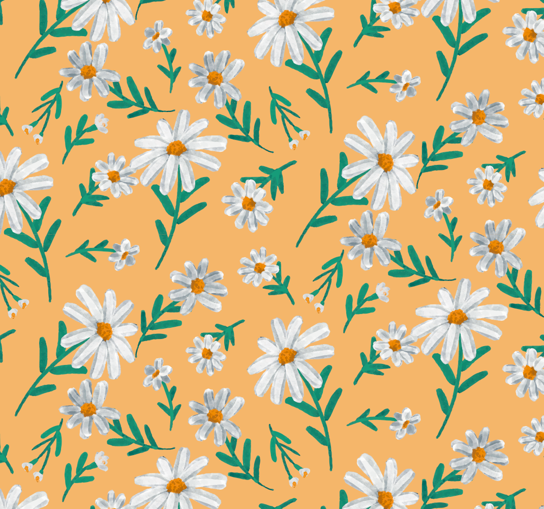 Nature rug daisy flower yellow background - TenStickers
