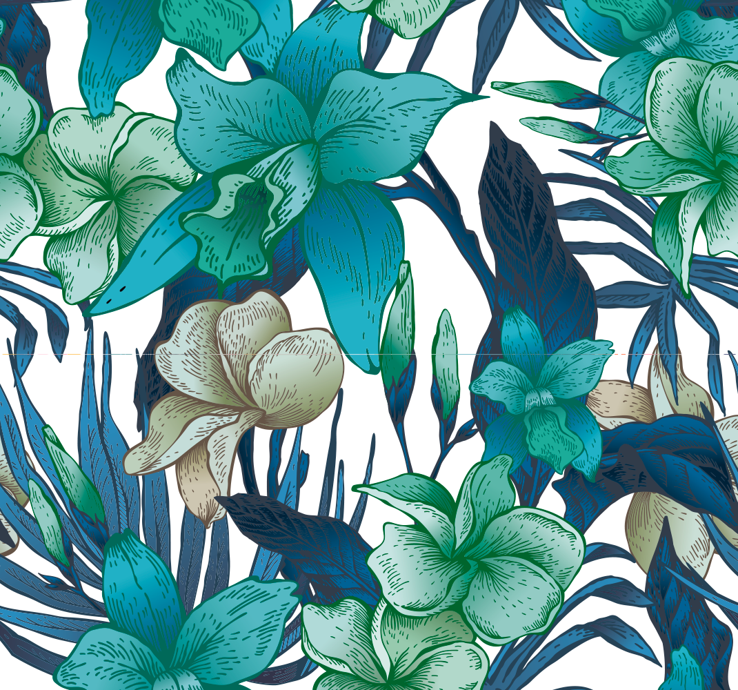 Nature rug tropical leaf wallpaper design - TenStickers
