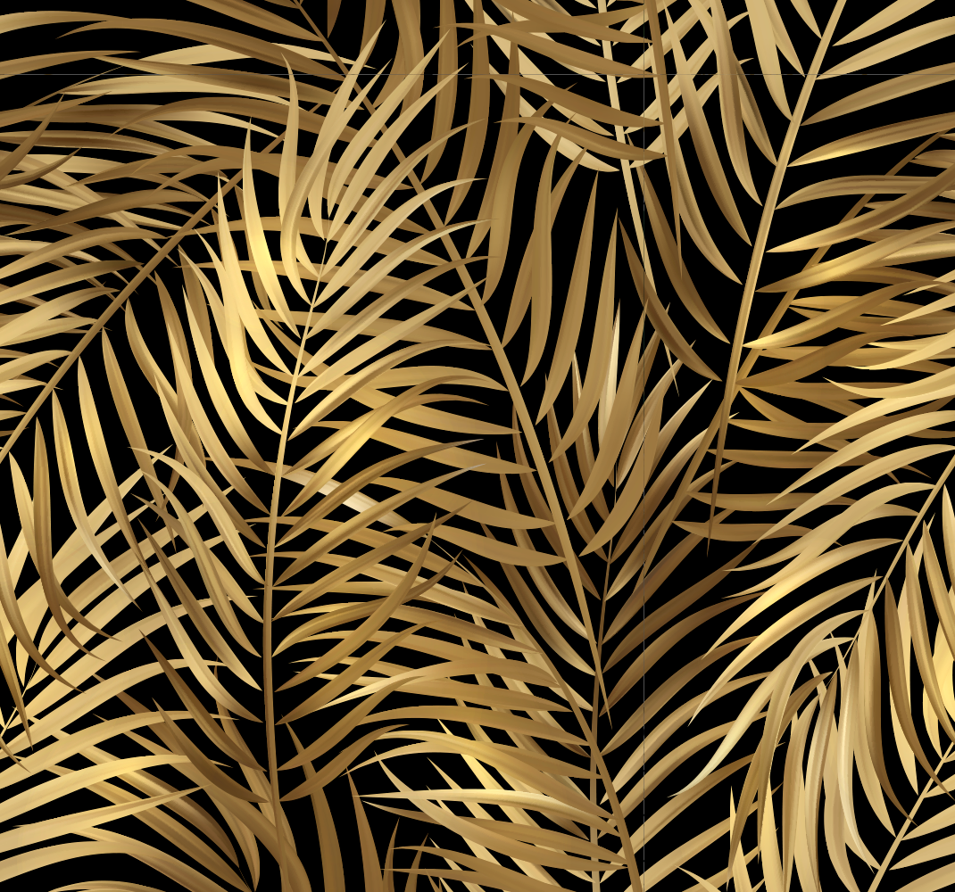 Nature rug golden leaves design - TenStickers