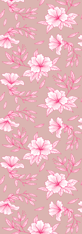 Nature rug neon pink lotus - TenStickers