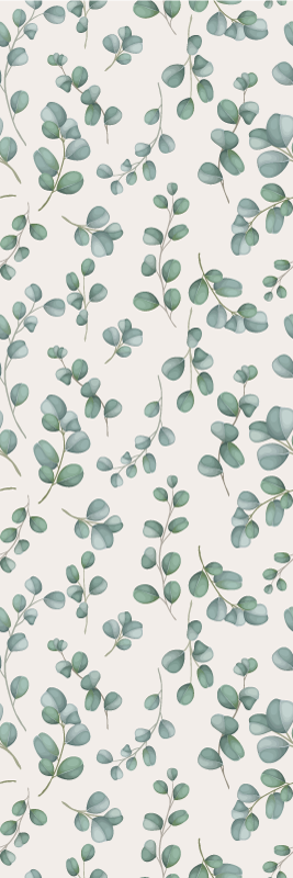 Nature rug with watercolor leaves on beige background - TenStickers