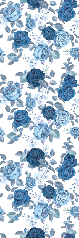 Nature rug in blue and wild design - TenStickers
