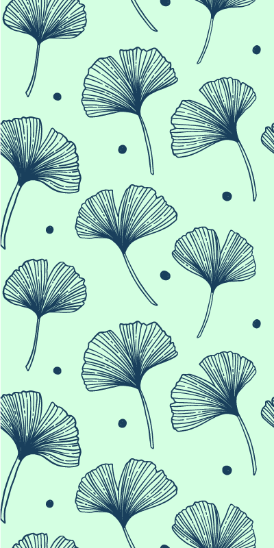 Nature rug in blue floral design - TenStickers