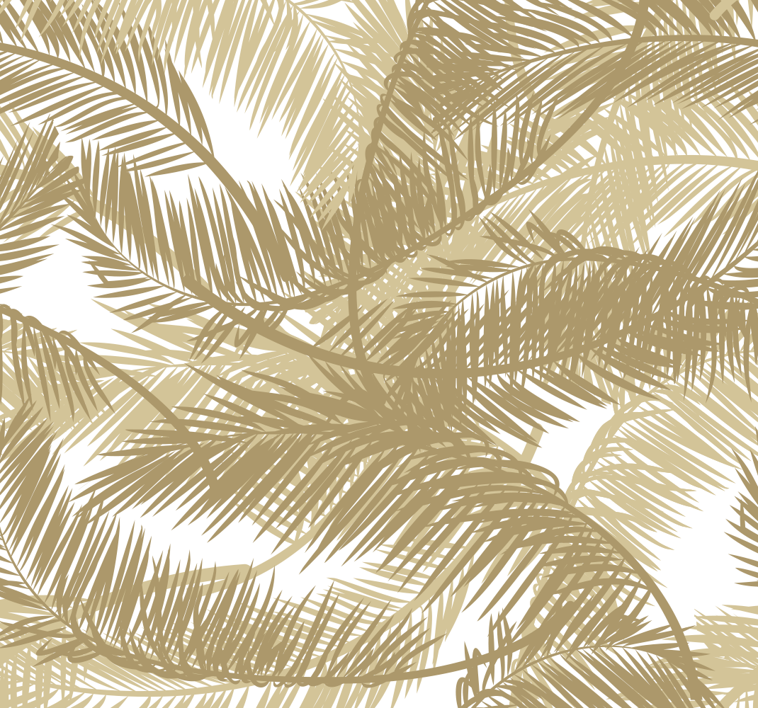 Nature rug featuring golden tropical palm trees - TenStickers