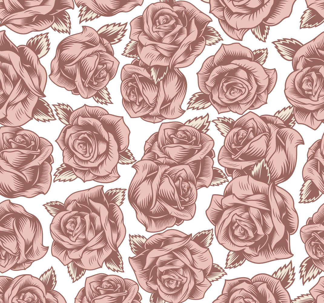 Nature rug with vintage roses - TenStickers