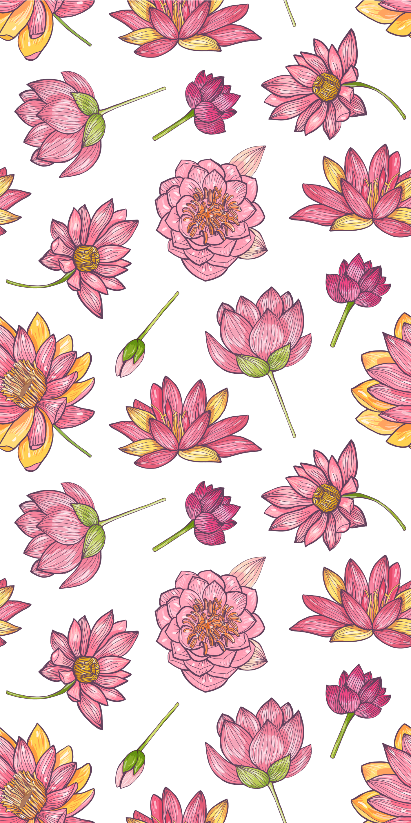 Nature rug with pink lotus flowers design - TenStickers