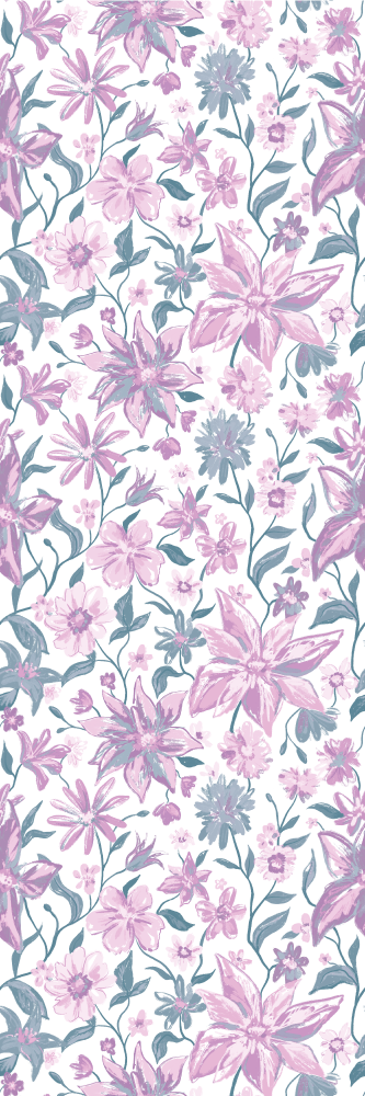 Nature rug pink and grey roses design - TenStickers