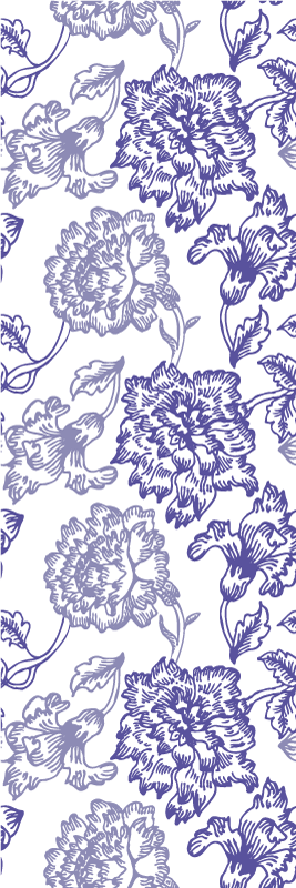 Nature rug with soft purple floral design - TenStickers