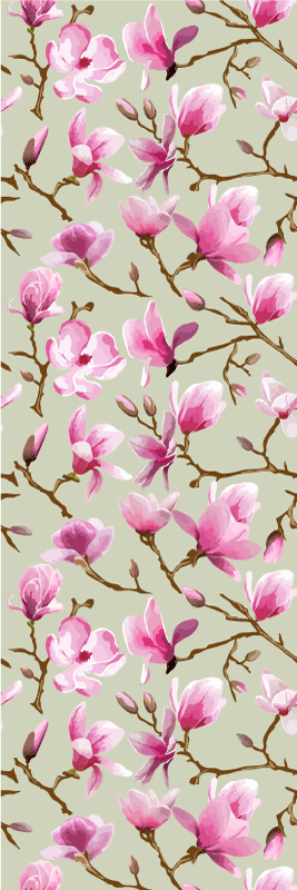 Nature rug beautiful purple magnolia treetop - TenStickers