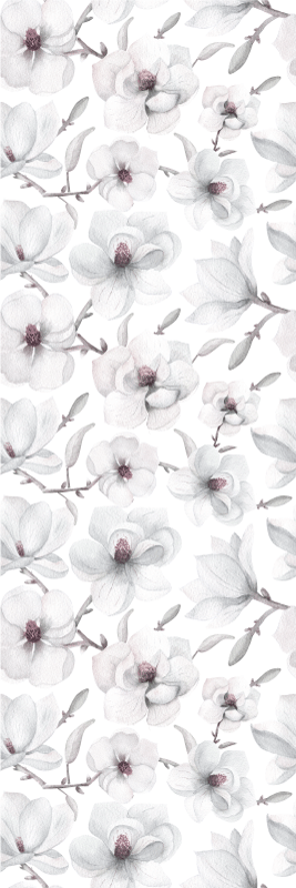 Nature rug elegant branch with magnolia flower - TenStickers