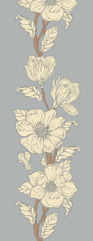 Nature rug in new nostalgia style magnolia - TenStickers