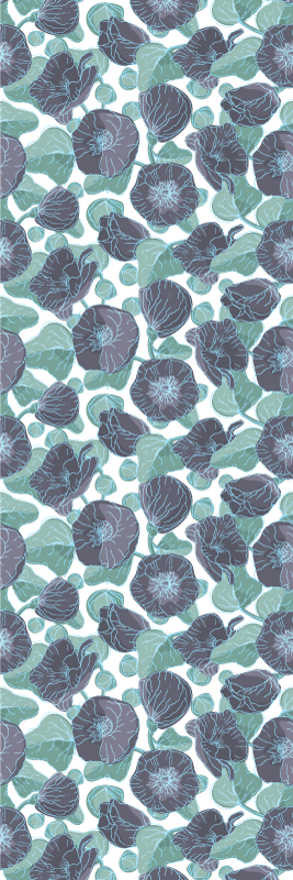 Nature rug mallow blossoms - TenStickers