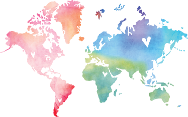 Map rug watercolor world map vinyl texture - TenStickers