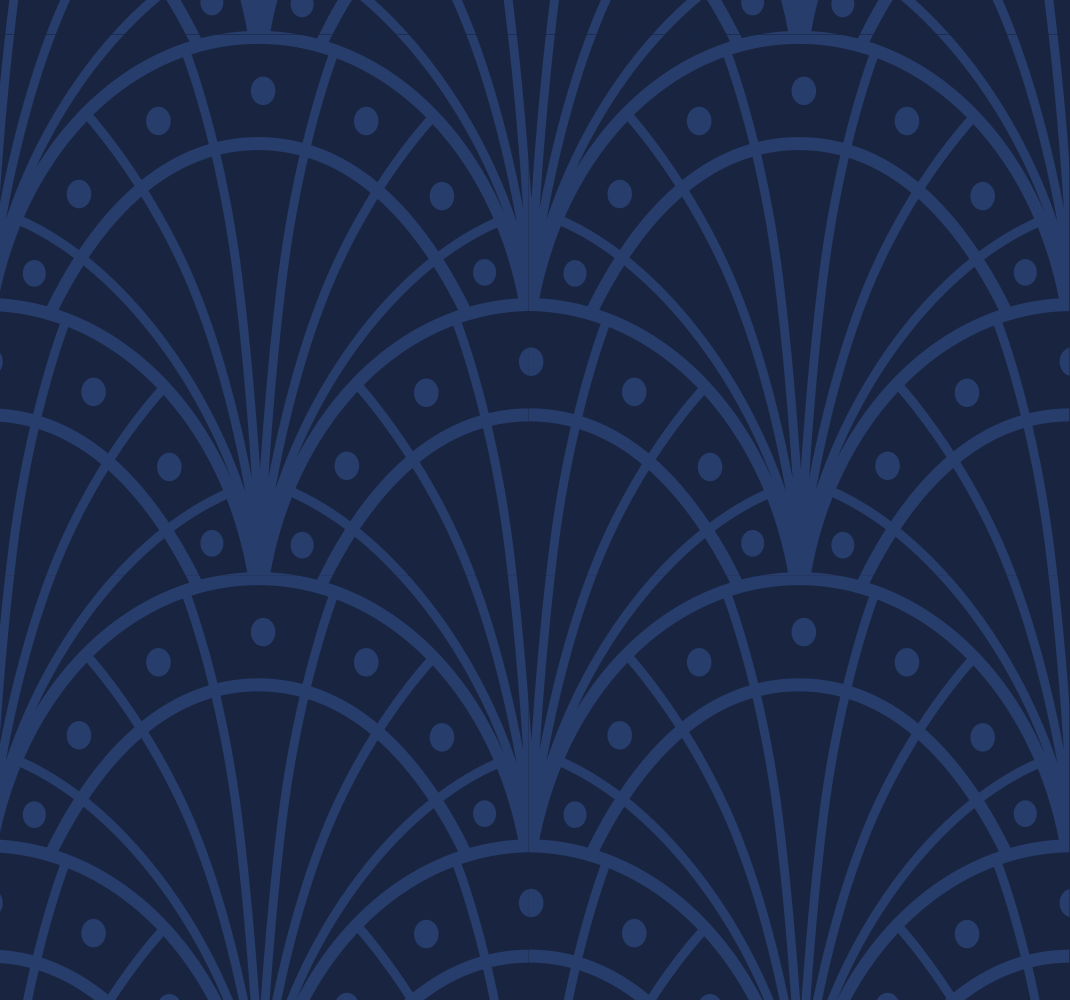 Vintage rug in navy blue art deco style - TenStickers