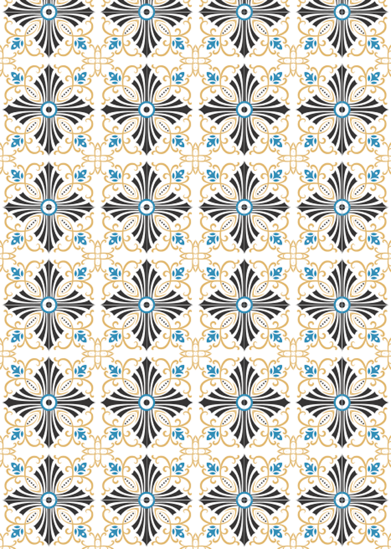 Vintage rug with a classic cross spiral design - TenStickers