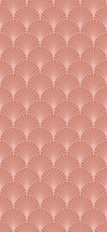 Vintage rug with rose gold palm decor pattern - TenStickers