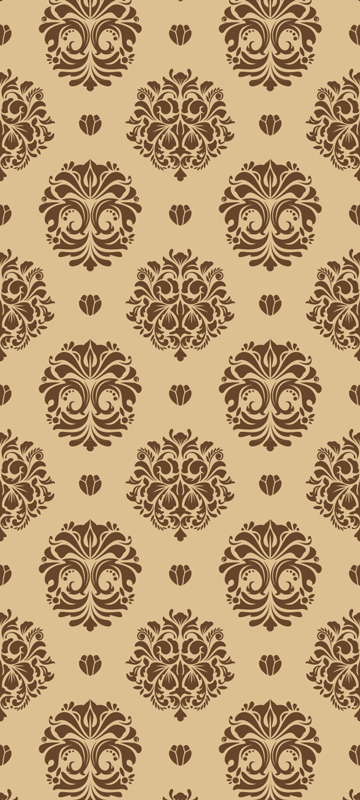 Vintage rug beige vintage damask design - TenStickers