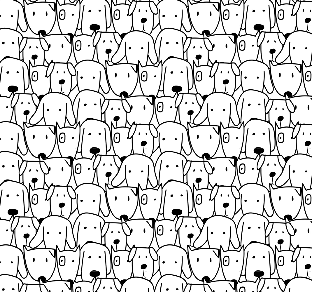 Animal mat with adorable dog print - TenStickers