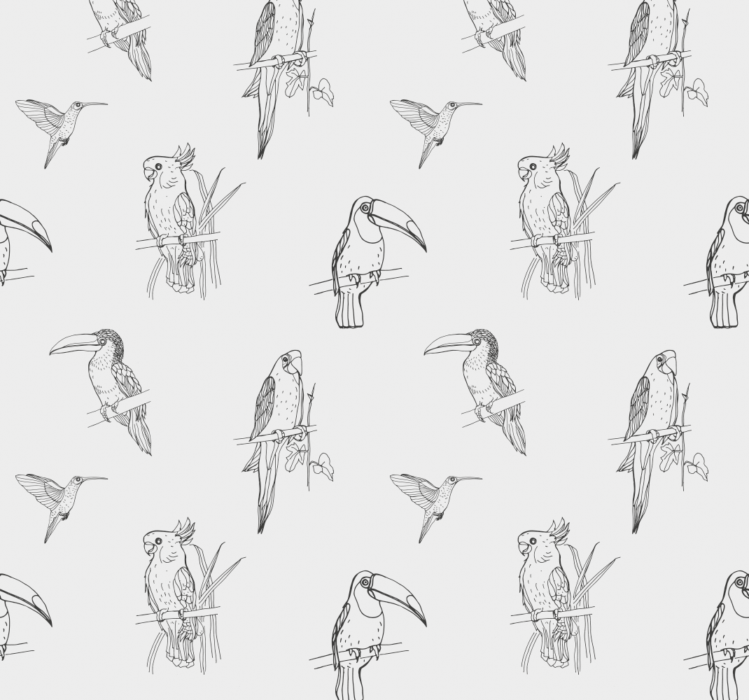 Animal mat for parrots and toucans - TenStickers