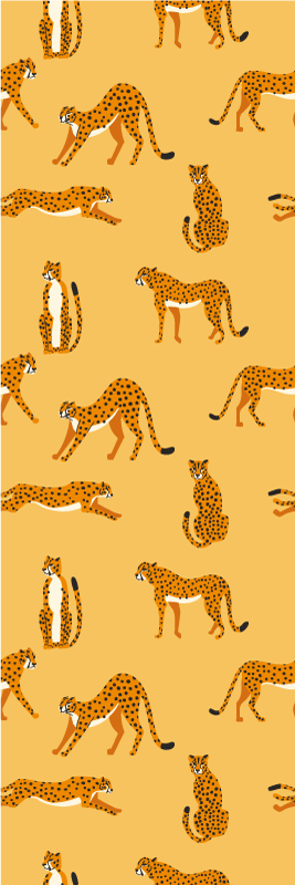 Animal mat yellow leopard graphic pattern - TenStickers